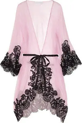 2 шт. женское кружевное кимоно банное платье розового цвета | Тематическая одежда