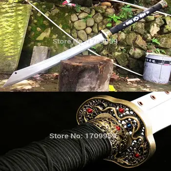 Chinese KungFu Broadsword Sword Katana WuShu Da Dao Sharp High Manganese Steel Blade Strong Cut Tree Outdoors Knife
Chinese KungFu Broadsword Sword Katana WuShu Da Dao Sharp High Manganese Steel Blade Strong Cut Tree Outdoors Knife