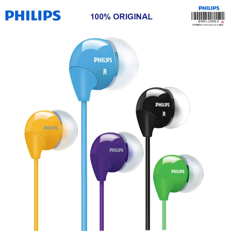 

original Philips She3590 earphone With Multi-color Selection Stereo Bass Earbuds Wired Professiona Headset