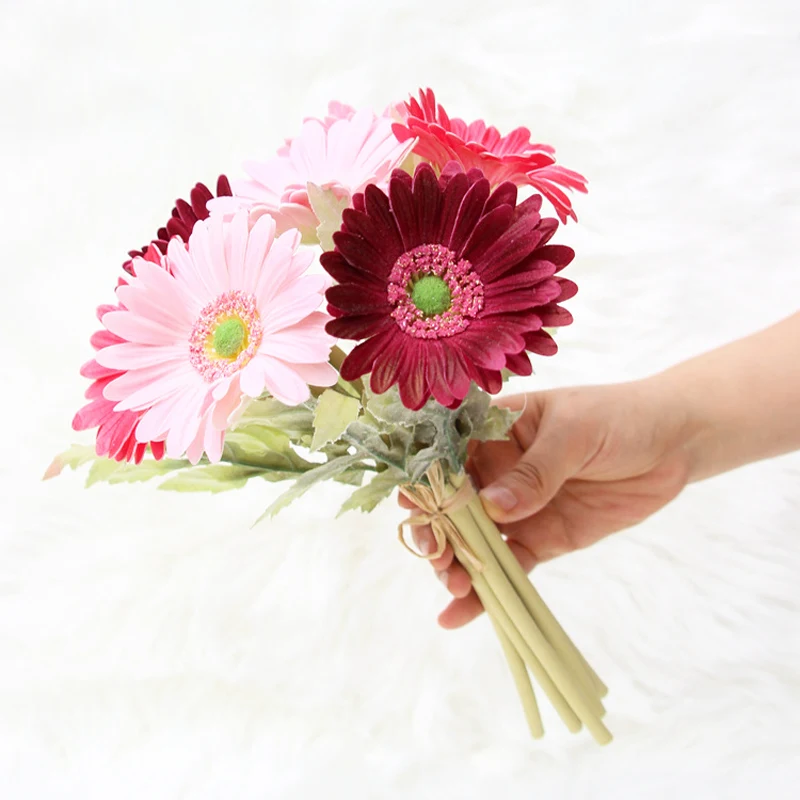 32cm 7pcs Pink Red Real Touch PU Gerbera Faux Tropical Flower Branch Artificial Sunflower Wedding Bouquet for Opening Decoration
32cm 7pcs Pink Red Real Touch PU Gerbera Faux Tropical Flower Branch Artificial Sunflower Wedding Bouquet for Opening Decoration