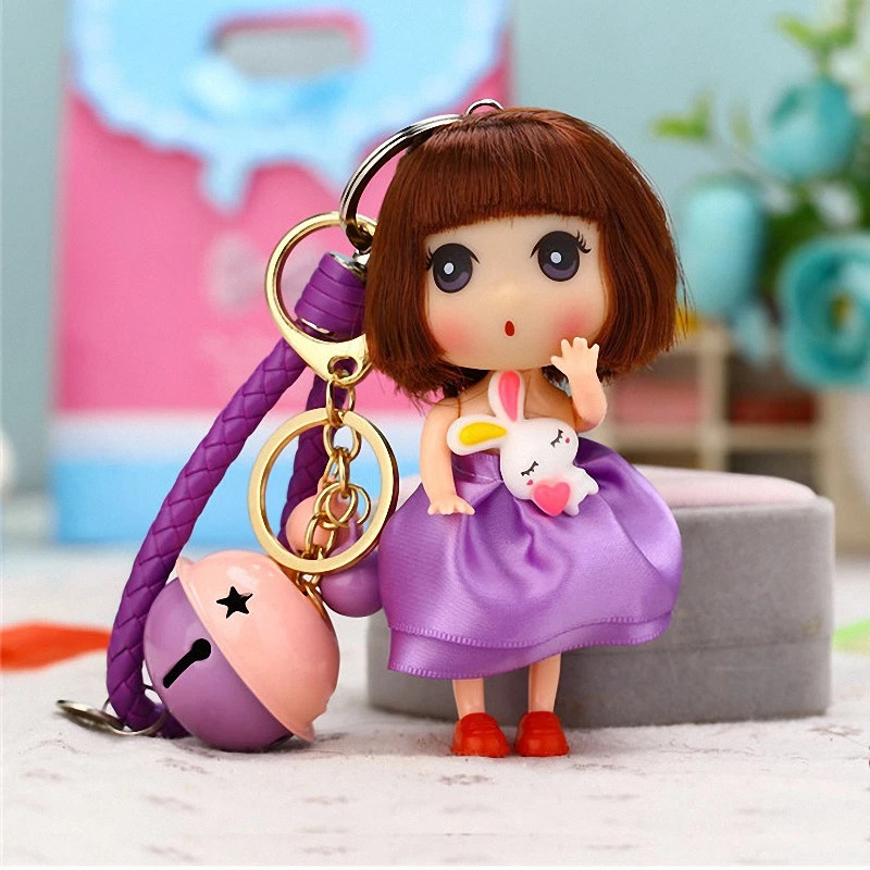 Cute Toy Princess Baby Dolls Bell KeyChain for Girls Key Ring Key Holder Bag Charms Kids Keychain Leather Strap K071-purple+bell
Cute Toy Princess Baby Dolls Bell KeyChain for Girls Key Ring Key Holder Bag Charms Kids Keychain Leather Strap K071-purple+bell