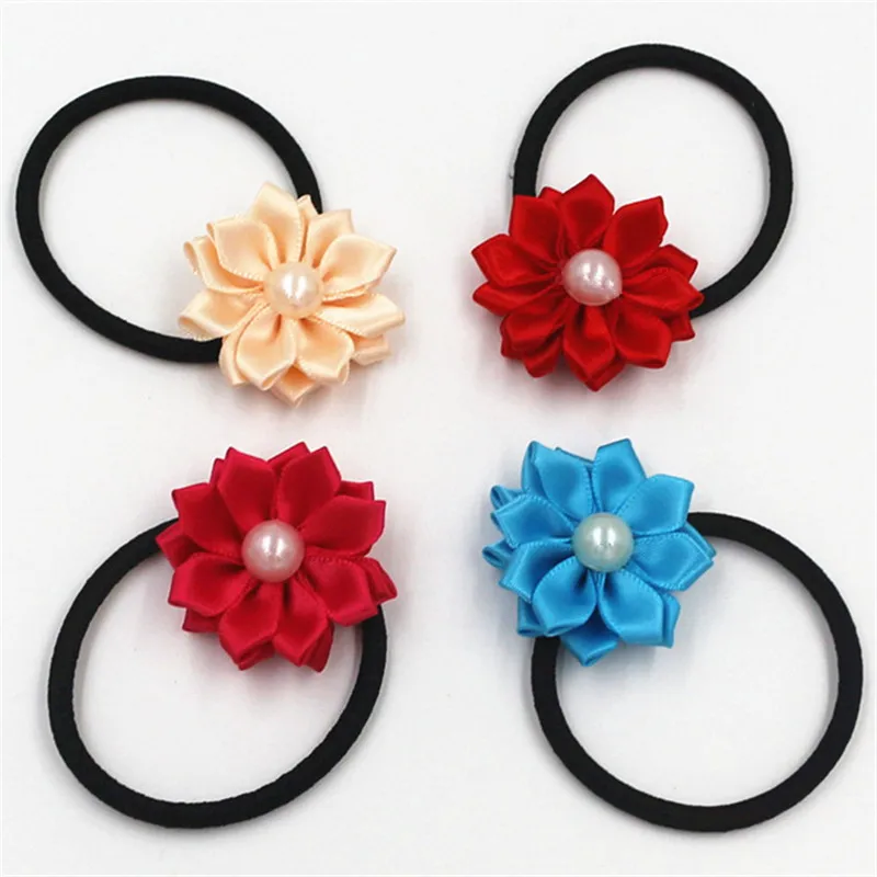 1pcs Hot Sale 2018 New Cute Pearl flower Elastics Hair Holders Bands Fashion Candy Rubber Bands Headwear Girl Hair Accessories 1pcs Hot Sale 2018 New Cute Pearl flower Elastics Hair Holders Bands Fashion Candy Rubber Bands Headwear Girl Hair Accessories