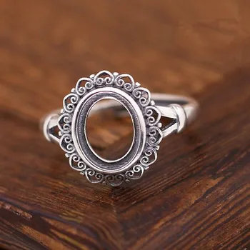 Engagement Ring Sterling Silver 925 Jewelry 7.8x9.8mm Oval Cabochon Semi Mount Fine Jewelry Setting Adjustable Open Vintage
Engagement Ring Sterling Silver 925 Jewelry 7.8x9.8mm Oval Cabochon Semi Mount Fine Jewelry Setting Adjustable Open Vintage