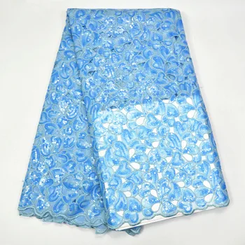 (5yards/pc) high quality handcut African organza lace fabric with lots of sky blue and white sequins embroidery for dress
(5yards/pc) high quality handcut African organza lace fabric with lots of sky blue and white sequins embroidery for dress
