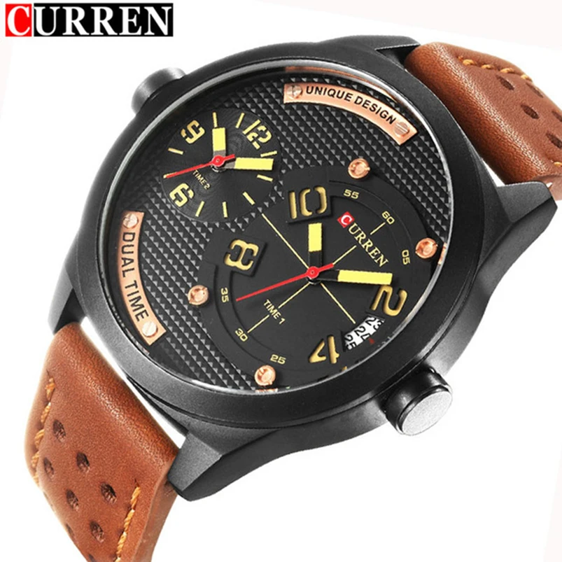 CURREN Date Men Watch Mutil Dial Top Luxury Brand Sport Military Business Male Clock Leather Wrist Quartz Mens Watches Gift 8252
CURREN Date Men Watch Mutil Dial Top Luxury Brand Sport Military Business Male Clock Leather Wrist Quartz Mens Watches Gift 8252