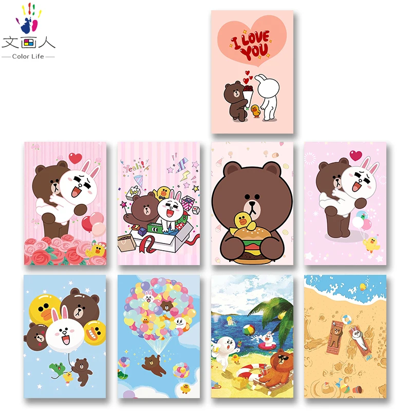 DIY colorings pictures by numbers with colors LINE TOWN Brown Bear Kenny Rabbit picture drawing painting by numbers framed Home
DIY colorings pictures by numbers with colors LINE TOWN Brown Bear Kenny Rabbit picture drawing painting by numbers framed Home
