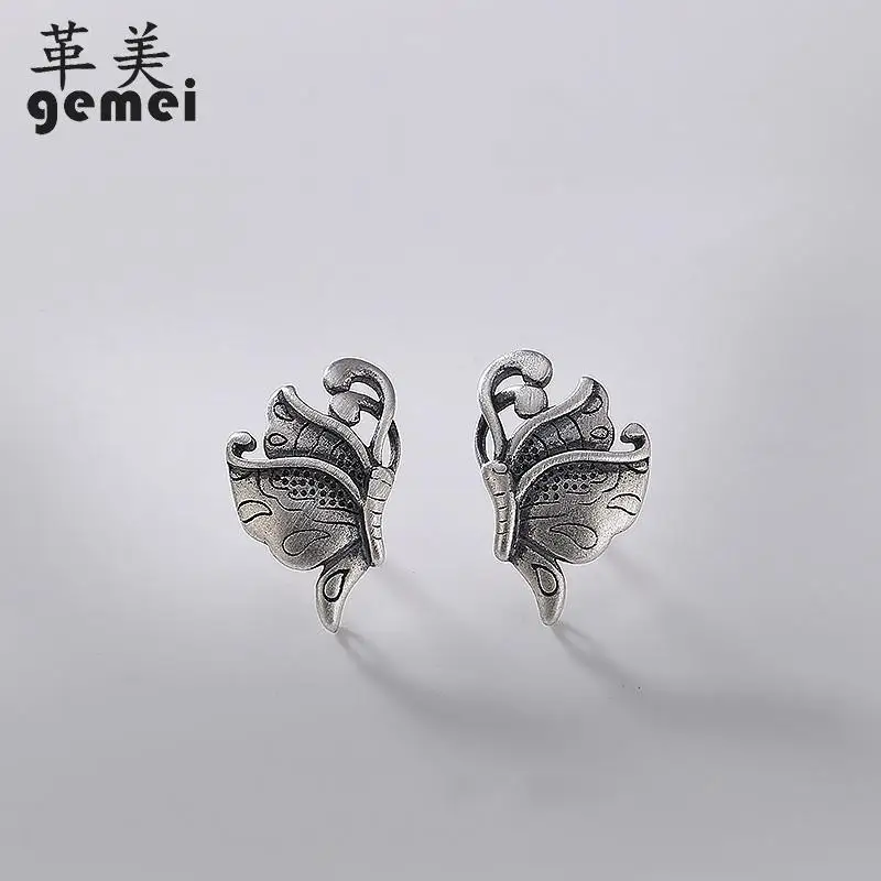 Gemei Retro High-quality 925 Sterling Silver Jewelry Thai Silver Female Personality Fine Butterfly Stud Earrings For Women
Gemei Retro High-quality 925 Sterling Silver Jewelry Thai Silver Female Personality Fine Butterfly Stud Earrings For Women