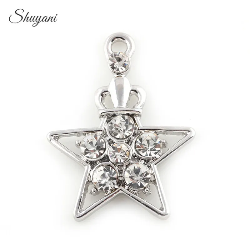 30*23mm Alloy Charms Pendant Five-pointed Star Silver/Gold Color Pentagrams with Crown Charms DIY Jewelry Accessories
30*23mm Alloy Charms Pendant Five-pointed Star Silver/Gold Color Pentagrams with Crown Charms DIY Jewelry Accessories