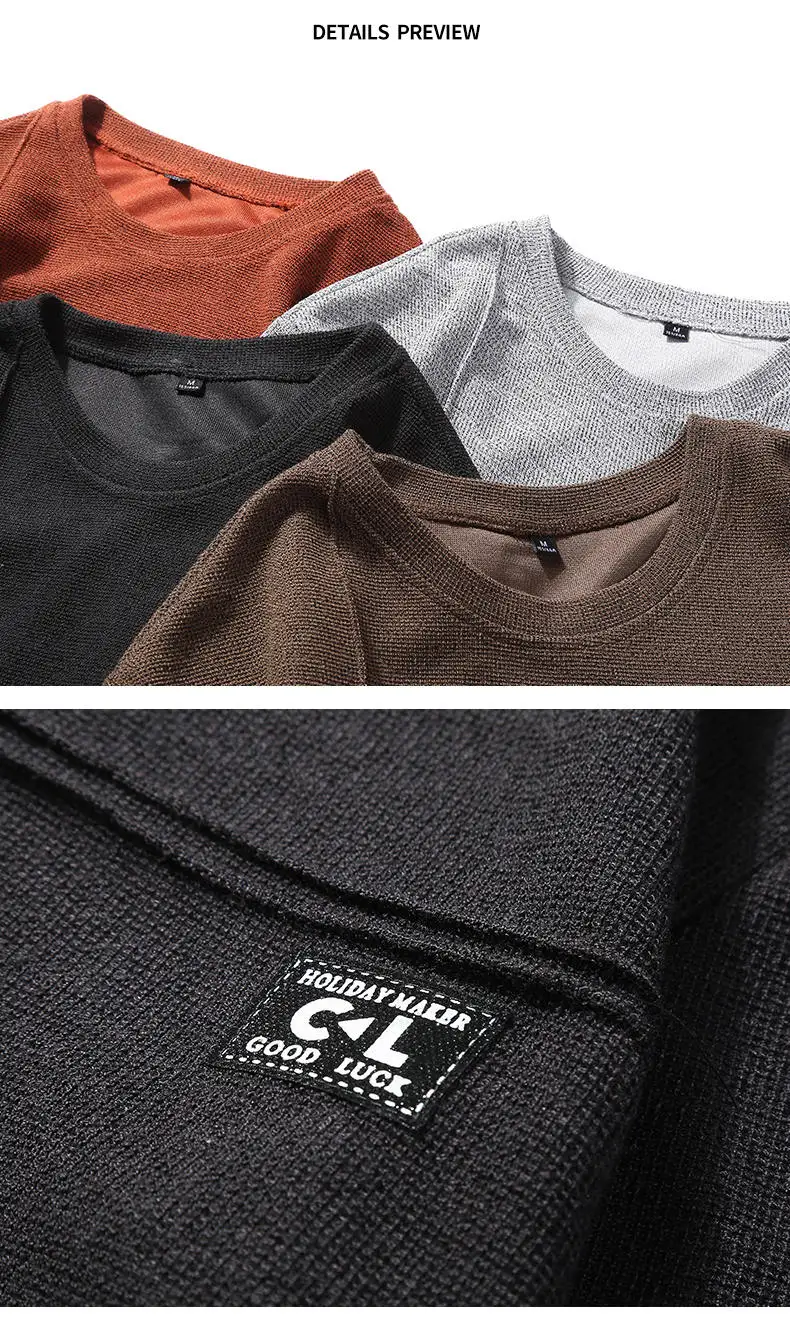 2019 New Fashion Hoodies Shirts Men Sweatshirts Male Solid Hoody Korean Styele O-Neck Autumn Spring Winter Brand Streetwears 09