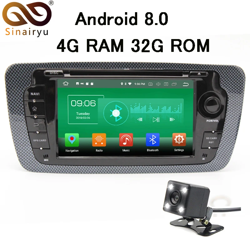 Sinairyu 4GB RAM Android 8.0 Car DVD GPS For VW Seat Ibiza 2009-2013 32G ROM Radio 4G WiFi Network Multimedia Player Head Unit
Sinairyu 4GB RAM Android 8.0 Car DVD GPS For VW Seat Ibiza 2009-2013 32G ROM Radio 4G WiFi Network Multimedia Player Head Unit