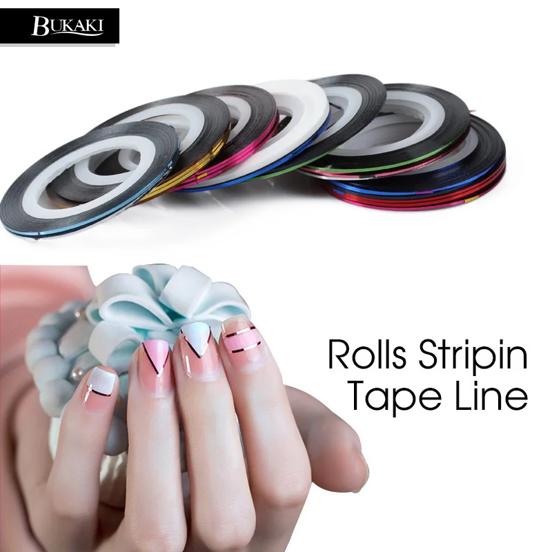 BUKAKI 10pcs/lot Multicolor Mixed Rolls Striping Tape Line Decoration Nail Sticker Nail Art UV Gel Sticker Decal Manicure Tools
BUKAKI 10pcs/lot Multicolor Mixed Rolls Striping Tape Line Decoration Nail Sticker Nail Art UV Gel Sticker Decal Manicure Tools