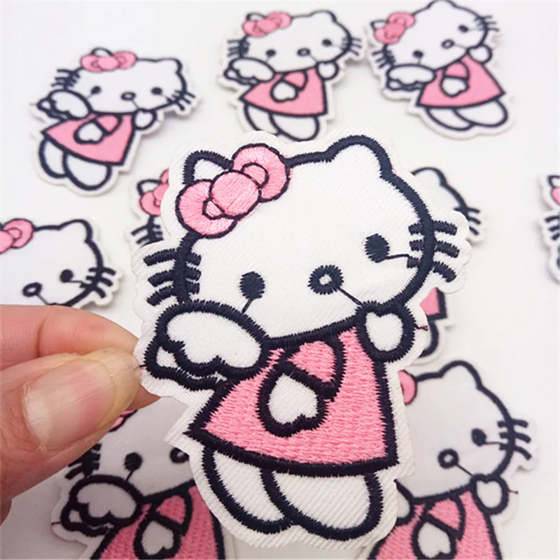 10Pcs Hello Kitty Patches Badges Cartoon Cat Icon Iron On Patches Kids DIY Cute Sewing Embroidered Patches For Clothing Bags
10Pcs Hello Kitty Patches Badges Cartoon Cat Icon Iron On Patches Kids DIY Cute Sewing Embroidered Patches For Clothing Bags