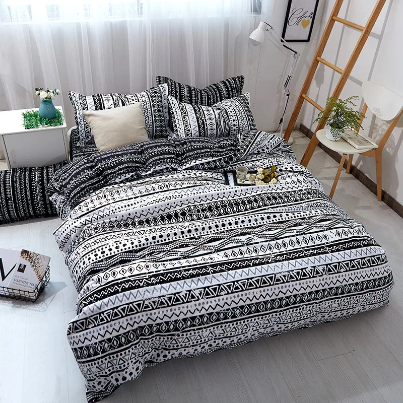Three or four sets of wavy geometric stripes imitating cotton reactive printing king size bedding set bedding set 3&4 pcs
Three or four sets of wavy geometric stripes imitating cotton reactive printing king size bedding set bedding set 3&4 pcs