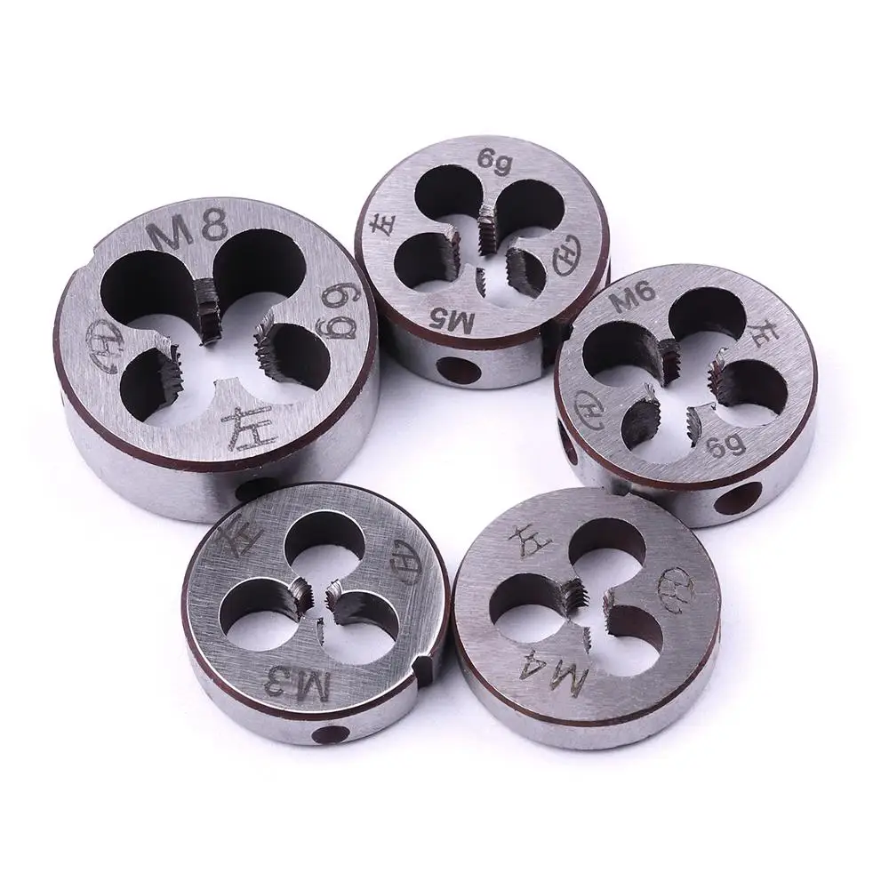 2Pcs M3 M4 M5 M6 M8 M10 Alloy Steel Threading Die Metric Left Hand Threading Tool for Small Work piece Mold Machining
2Pcs M3 M4 M5 M6 M8 M10 Alloy Steel Threading Die Metric Left Hand Threading Tool for Small Work piece Mold Machining