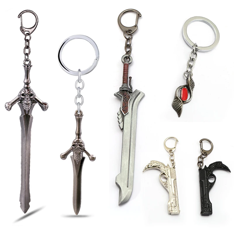 Game Devil May Cry Keychains Gun Model Key Chains Dante Rebellion Awakening Sword Pendant Keyring Red Queen llaveros Jewelry
Game Devil May Cry Keychains Gun Model Key Chains Dante Rebellion Awakening Sword Pendant Keyring Red Queen llaveros Jewelry