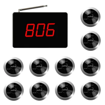 SINGCALL Wireless Calling System, 10 customers waterproof pagers with service and cancel keys, 1 pc of receiver
SINGCALL Wireless Calling System, 10 customers waterproof pagers with service and cancel keys, 1 pc of receiver
