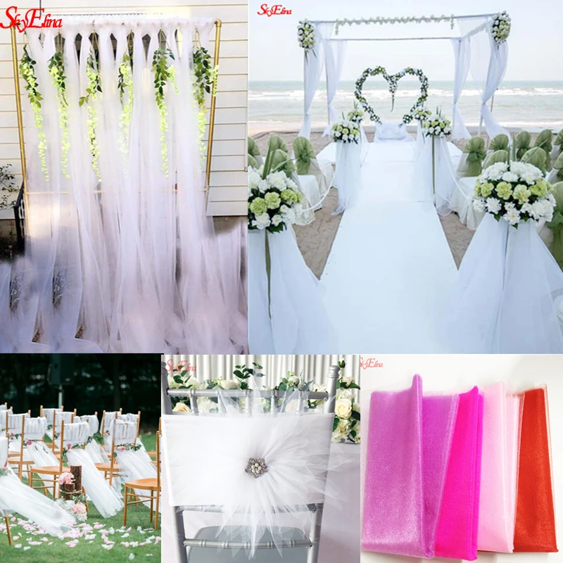 48CM*10M Sheer Crystal Organza tulle roll Fabric For Wedding Party Decoration DIY Tutu Dress Birthday Party Supplies 8ZSH015-1
48CM*10M Sheer Crystal Organza tulle roll Fabric For Wedding Party Decoration DIY Tutu Dress Birthday Party Supplies 8ZSH015-1