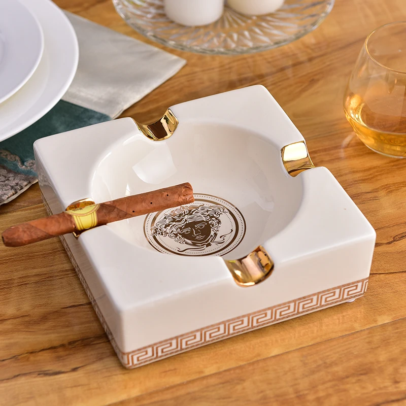 High-end Luxury Large Size Ashtrays Gadgets Vintage Style Square Retro Pattern Quality Ceramic Cigar Ashtray Personality R1978
High-end Luxury Large Size Ashtrays Gadgets Vintage Style Square Retro Pattern Quality Ceramic Cigar Ashtray Personality R1978