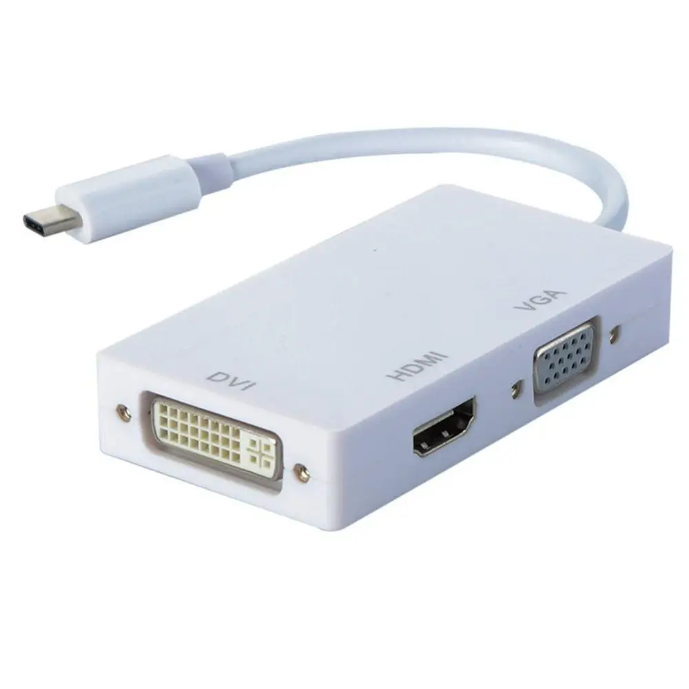 3-in-1 USB 3.1 Type-C/Mini DP to DVI HDMI VGA Cable Adapter 4K Type-C Multiport Converter for Notebook Laptop
3-in-1 USB 3.1 Type-C/Mini DP to DVI HDMI VGA Cable Adapter 4K Type-C Multiport Converter for Notebook Laptop