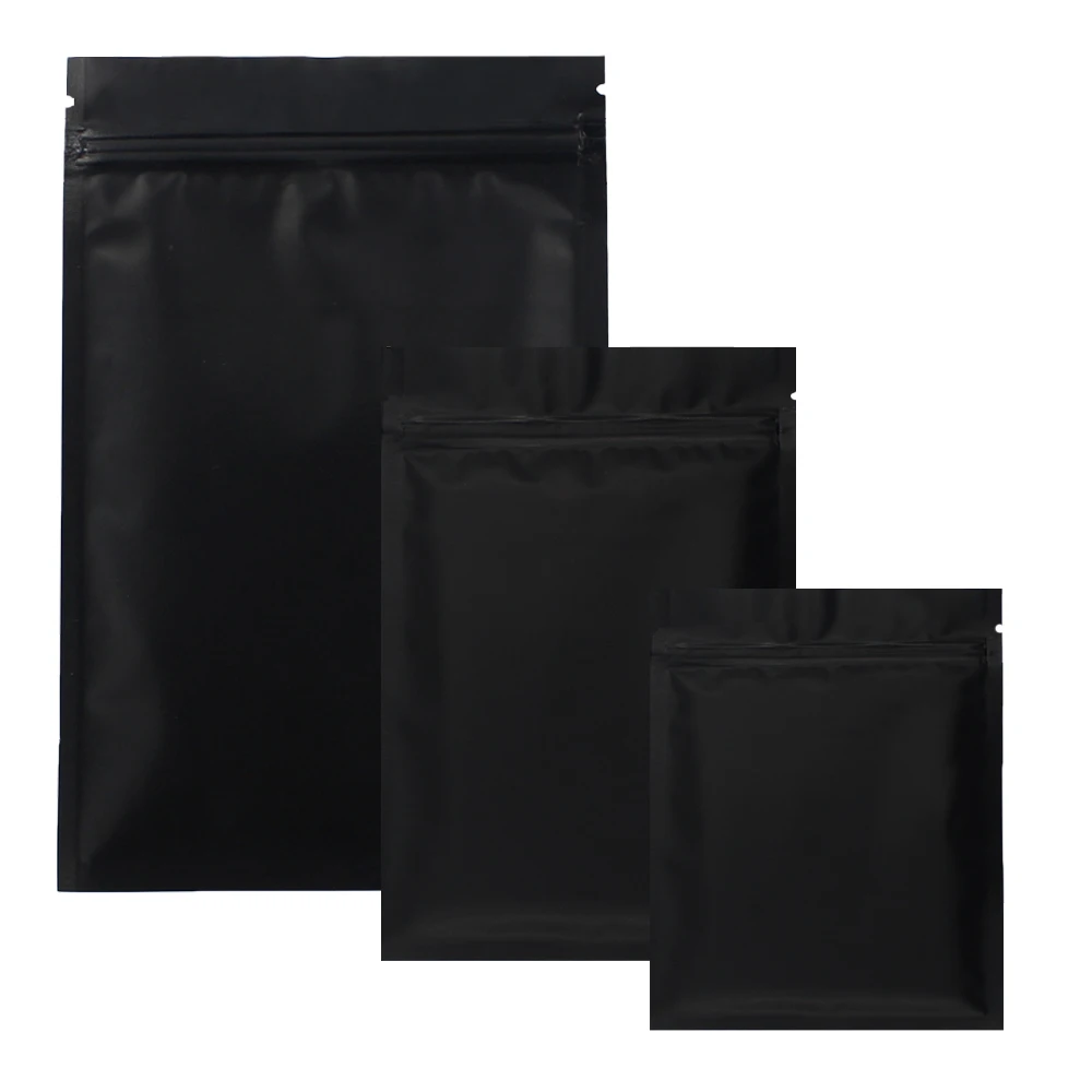 Various Sizes Matte Black Zip Lock Plastic Bags Food Powder Aluminum Foil Mylar Flat Ziplock Package Bag Custom Logo 100pcs
Various Sizes Matte Black Zip Lock Plastic Bags Food Powder Aluminum Foil Mylar Flat Ziplock Package Bag Custom Logo 100pcs