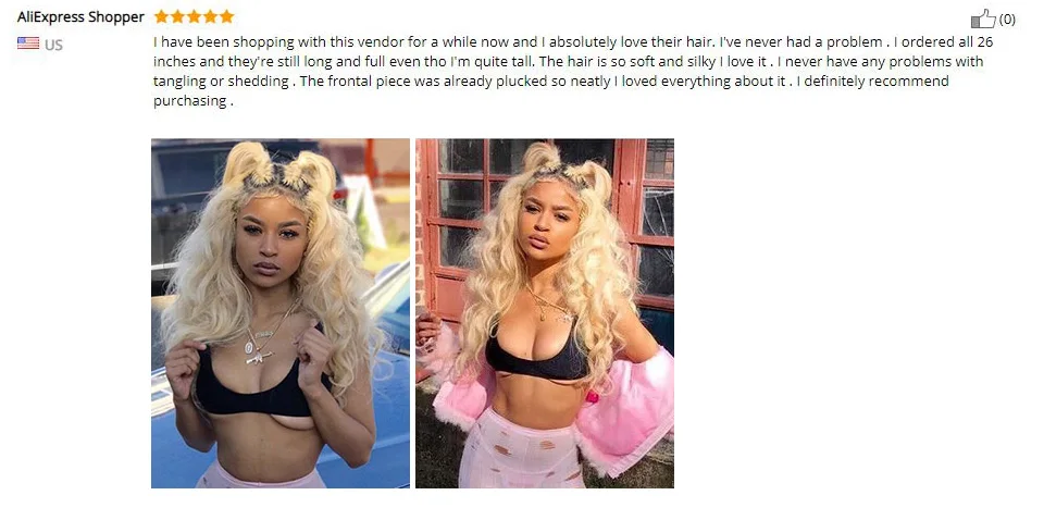 ishow brazilian body wave blonde hair (5)