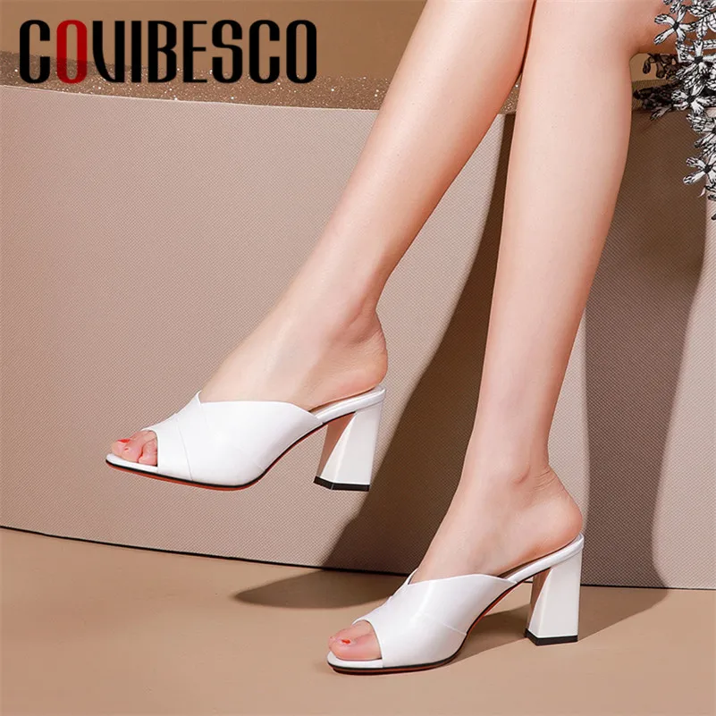 COVIBESCO 2019 Summer Fashion Solid Peep Toe Women Sandals Genuine Leather Slip On Shallow High Heels Party Casual Shoes Woman
COVIBESCO 2019 Summer Fashion Solid Peep Toe Women Sandals Genuine Leather Slip On Shallow High Heels Party Casual Shoes Woman