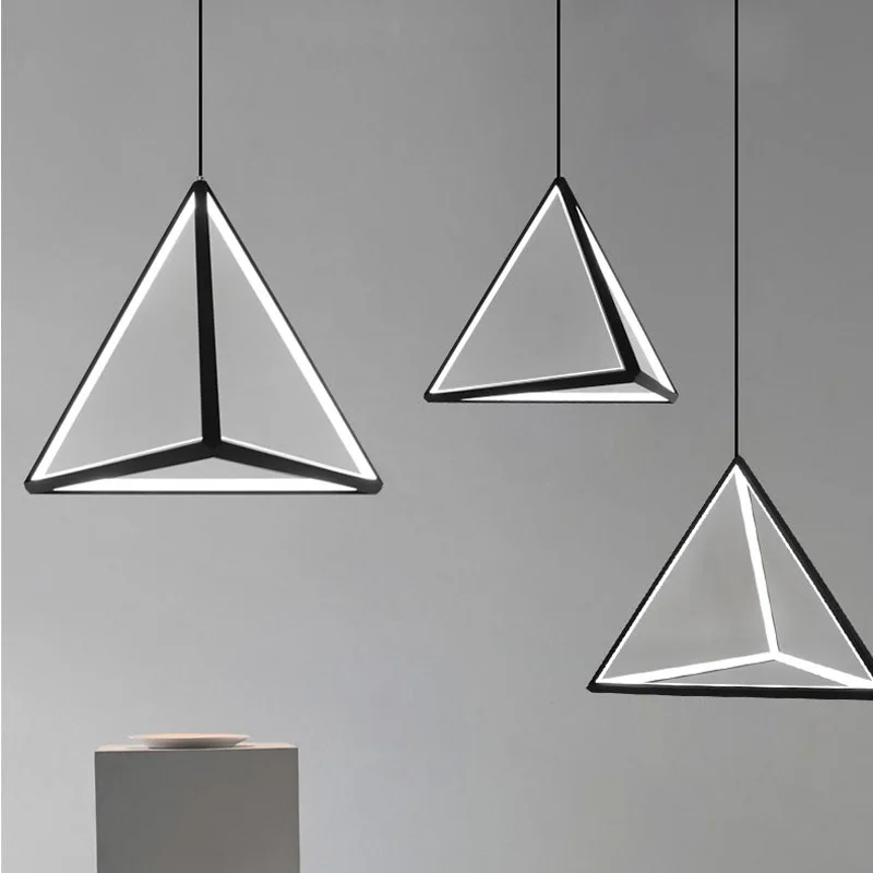 Modern Led Pendant Light Fixture Nordic Black Triangle Hanging Lamp Kitchen Living Room Dining Room Bedroom Home House Decor
Modern Led Pendant Light Fixture Nordic Black Triangle Hanging Lamp Kitchen Living Room Dining Room Bedroom Home House Decor