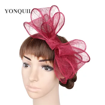 

Marron bowknot fedora Sinamay Fascinator Church Hat bridal headpiece for Wedding Kentucky Derby Ascot Races New Arrival OF1519