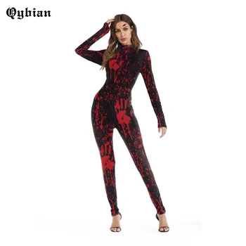 Qybian Jumpsuit Women High-necked Skinny Casual Skeleton Print Work Out Full Length Long Overalls Black Green Bodycon Workout Au
Qybian Jumpsuit Women High-necked Skinny Casual Skeleton Print Work Out Full Length Long Overalls Black Green Bodycon Workout Au
