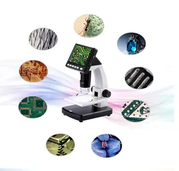 Digital Biological Microscope 20X-1200X USB Video Microscope Multi-Language 8 LED Lights HD Electronic Magnifier 3.5 inch Screen
Digital Biological Microscope 20X-1200X USB Video Microscope Multi-Language 8 LED Lights HD Electronic Magnifier 3.5 inch Screen
