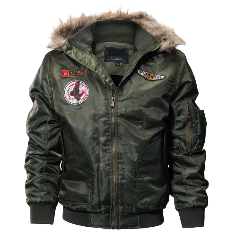 Drop Shipping 4XL Thick fur Winter Military Flight Jacket Men Army Air force one Tactical Jackets Windbreaker Coat new clothing
Drop Shipping 4XL Thick fur Winter Military Flight Jacket Men Army Air force one Tactical Jackets Windbreaker Coat new clothing
