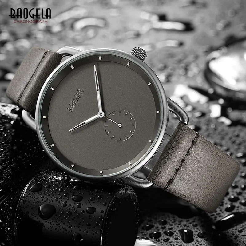 New Baogela Fashion Simple Quartz Watches for Men Ultra Thin Analogue Wrist Watch for Man Leather Strap Waterproof
New Baogela Fashion Simple Quartz Watches for Men Ultra Thin Analogue Wrist Watch for Man Leather Strap Waterproof