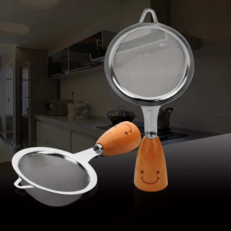 Creative Smiling Face Stainless Steel Mesh Spoon Wood Handle Kitchen Colander Scoop Strainer Cooking Tools
Creative Smiling Face Stainless Steel Mesh Spoon Wood Handle Kitchen Colander Scoop Strainer Cooking Tools