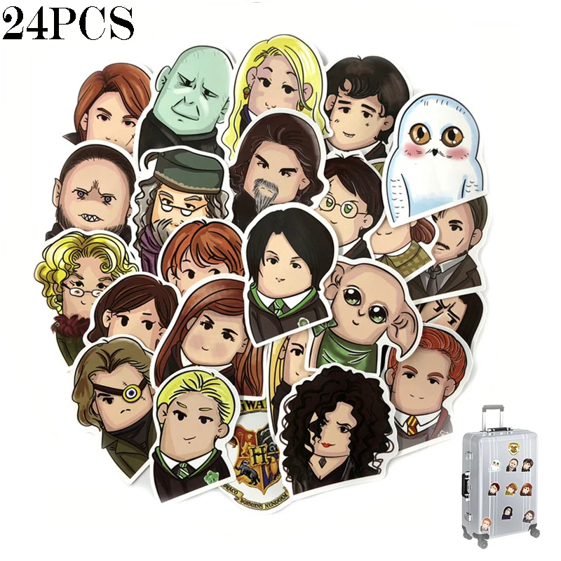24pcs Different Harry Characters Stickers For Car Laptop Bicycle Motorcycle Notebook Waterproof Stickers
24pcs Different Harry Characters Stickers For Car Laptop Bicycle Motorcycle Notebook Waterproof Stickers