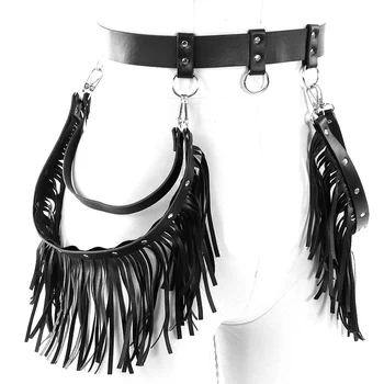 90's Black Retro Tassel Leather Body Harness Lingerie Waist Bondage Adjust Plus Size Belt Gothic Fetish arty Dance Rave Wear
90's Black Retro Tassel Leather Body Harness Lingerie Waist Bondage Adjust Plus Size Belt Gothic Fetish arty Dance Rave Wear
