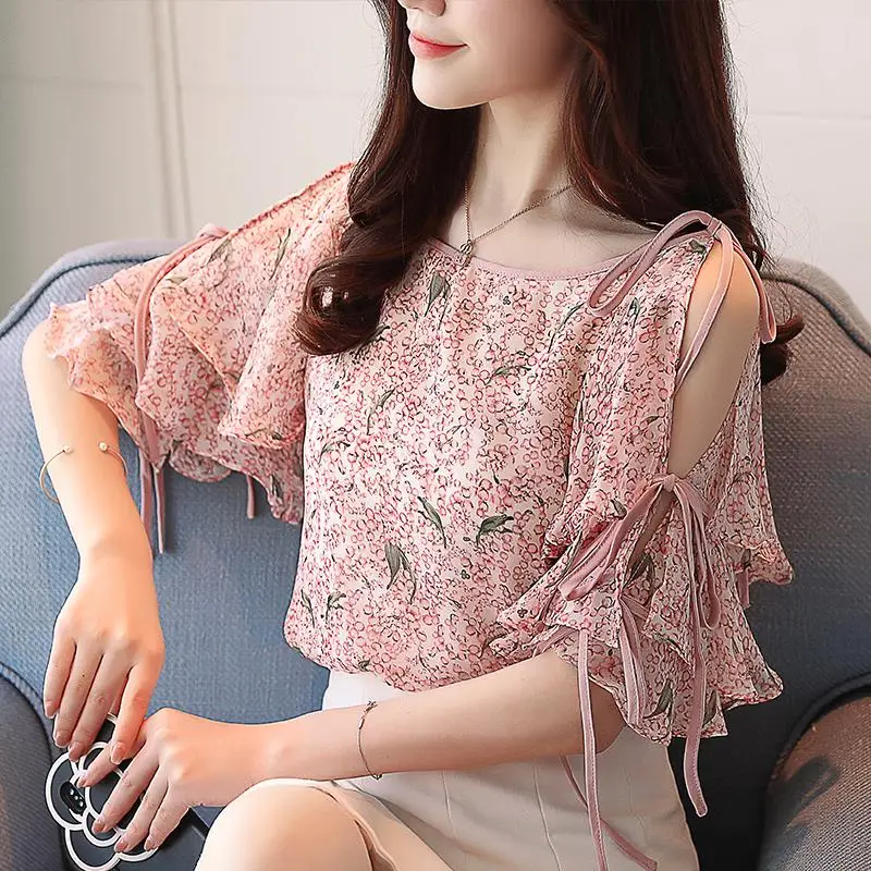 Spring, summer, 2018 ew korean fashion floral round collar chiffon printing top lady clothes lotus lady tops blouses girl S-XXL
Spring, summer, 2018 ew korean fashion floral round collar chiffon printing top lady clothes lotus lady tops blouses girl S-XXL
