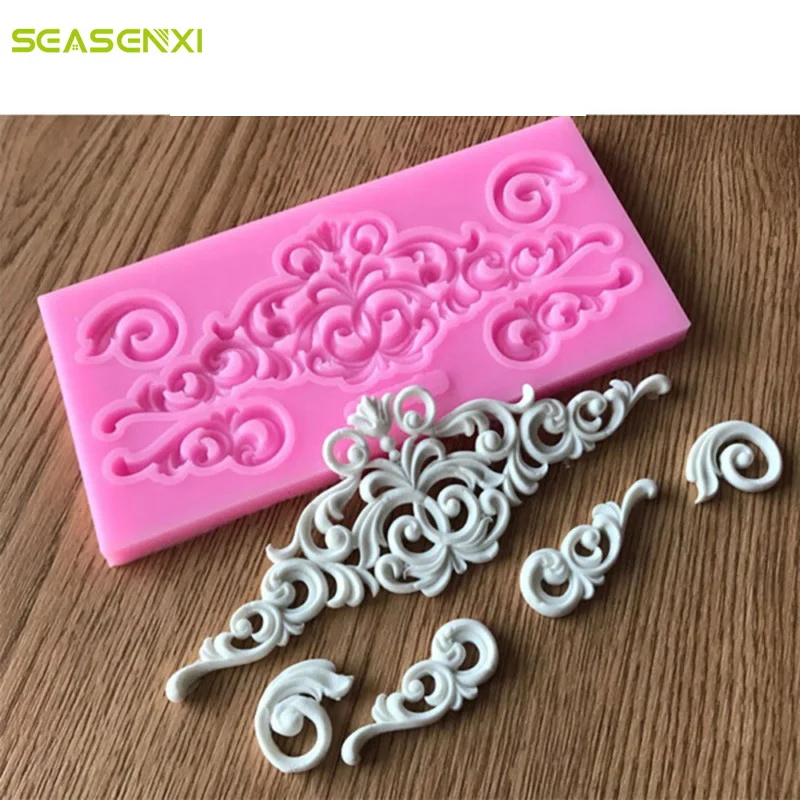 SEASENXI Silicone Cake Mold Flower Lace Pattern Border Decor Retro Lace Roma Relief Fondant Cake Mold Mould Kitchen Baking Tool
SEASENXI Silicone Cake Mold Flower Lace Pattern Border Decor Retro Lace Roma Relief Fondant Cake Mold Mould Kitchen Baking Tool