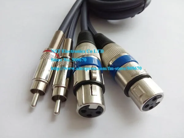 High Quality TWO Microphone XLR 3Pin Female Speaker Jack to Double RCA Male Plug Connector Cable About 1M/Free Shipping /1pcs
High Quality TWO Microphone XLR 3Pin Female Speaker Jack to Double RCA Male Plug Connector Cable About 1M/Free Shipping /1pcs