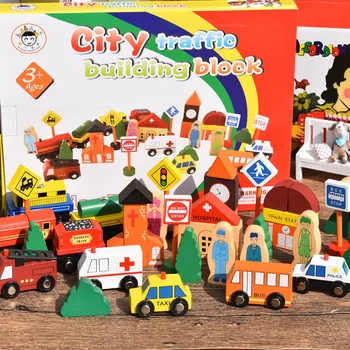 City Traffic Blocks Toy Wooden Building Blocks For Children Various Automobile Traffic Lights Cars Building Blocks Birthday Gift 
City Traffic Blocks Toy Wooden Building Blocks For Children Various Automobile Traffic Lights Cars Building Blocks Birthday Gift