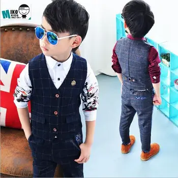 New Brith Style child Vest suit boys plaid twinset children formal clothing sets Gentle Kid costume 2-6years old baby clothes
New Brith Style child Vest suit boys plaid twinset children formal clothing sets Gentle Kid costume 2-6years old baby clothes