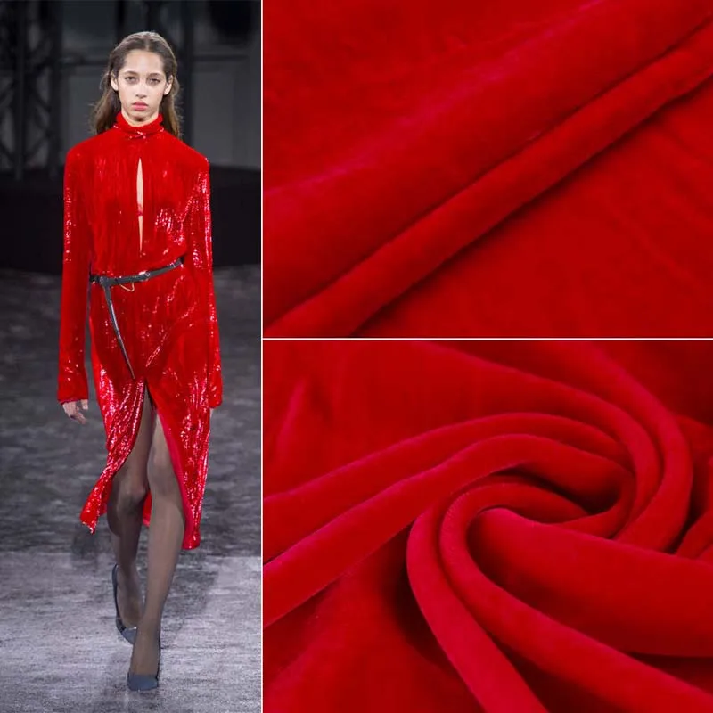 china red High Density Version Silk Velvet Bean Purple Spring and Autumn Dress Dress Clothing Customized Fabric
china red High Density Version Silk Velvet Bean Purple Spring and Autumn Dress Dress Clothing Customized Fabric