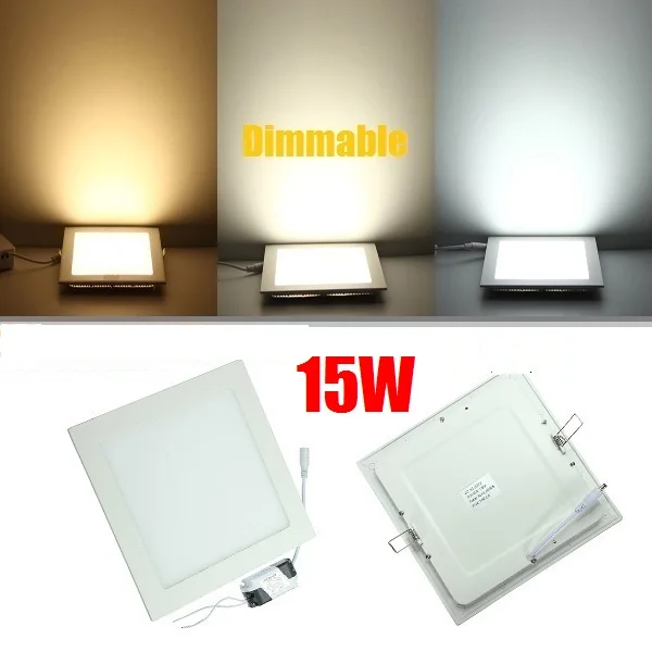 LED Dimmable Panel Light 15W Square Recessed Dimmable LED Ceiling Light Down Light with driver 110-220V Warm/Natural/Cold White
LED Dimmable Panel Light 15W Square Recessed Dimmable LED Ceiling Light Down Light with driver 110-220V Warm/Natural/Cold White