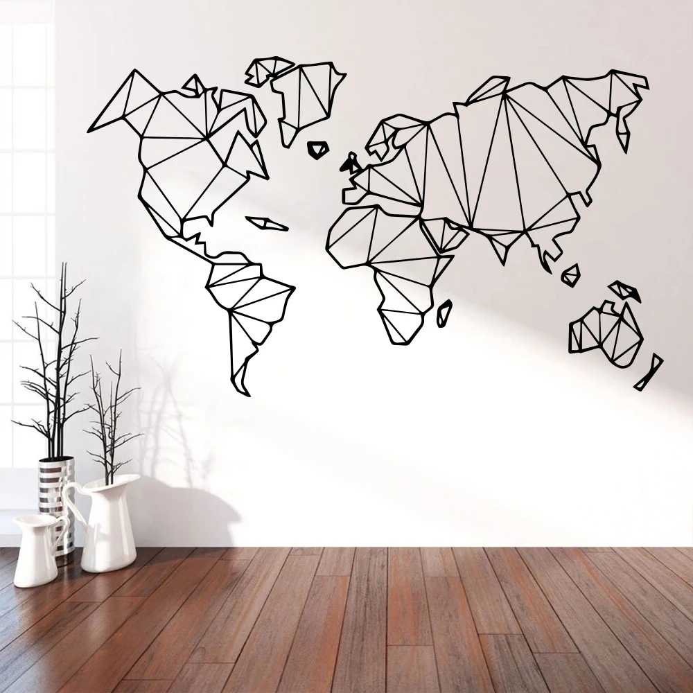 200cmX116cm Hot Geometric World Map Wall Sticker Vinyl Mural Removable Stickers Home Living Room Bedroom Decoration Decal
200cmX116cm Hot Geometric World Map Wall Sticker Vinyl Mural Removable Stickers Home Living Room Bedroom Decoration Decal