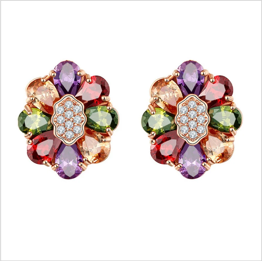 Flower Multicolor Garnet Morganite Crystal Zircon Rose Color Ear Jewelry Stud Earring M01-ER0110
Flower Multicolor Garnet Morganite Crystal Zircon Rose Color Ear Jewelry Stud Earring M01-ER0110