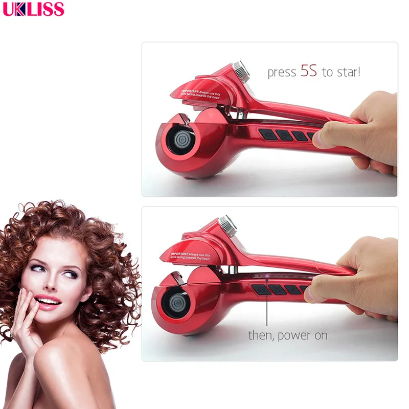 

Automatic Brush Hair Curler with LED Steam Hair Curlers Perm Curlers Steamer Curl Hair Rolloer Styler air Wand from Curly Beauty