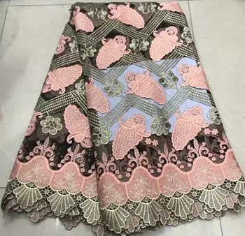 Popular 5yards embroidered french lace fabric with stone african lace fabric 2019 high quality guipure lace fabric ZQ-A101 
Popular 5yards embroidered french lace fabric with stone african lace fabric 2019 high quality guipure lace fabric ZQ-A101