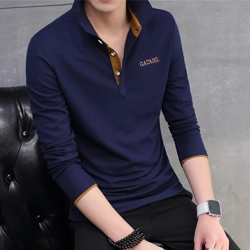 BO new spring 2019 long sleeve T-shirt man trend of cultivate one's morality Young men's lapel personality T-shirt
BO new spring 2019 long sleeve T-shirt man trend of cultivate one's morality Young men's lapel personality T-shirt