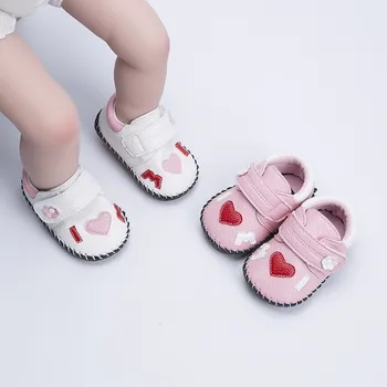 Cute Cartoon Baby Shoes Buckle Love Print Fashion Leather Sneakers Newborn Soft Sole Baby Crib Shoes
Cute Cartoon Baby Shoes Buckle Love Print Fashion Leather Sneakers Newborn Soft Sole Baby Crib Shoes