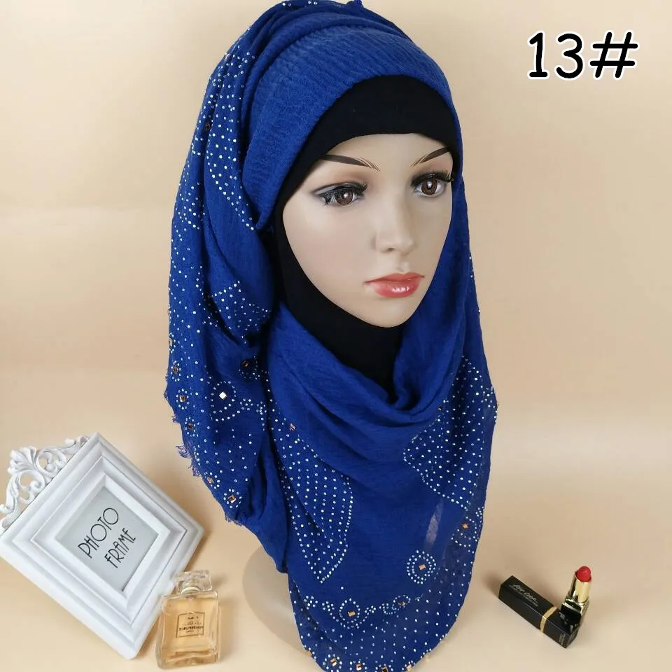 (12 pieces/lot) 2019 new design rhinestones viscose crinkle muslim long scarves/scarf islamic hijab BM015
(12 pieces/lot) 2019 new design rhinestones viscose crinkle muslim long scarves/scarf islamic hijab BM015