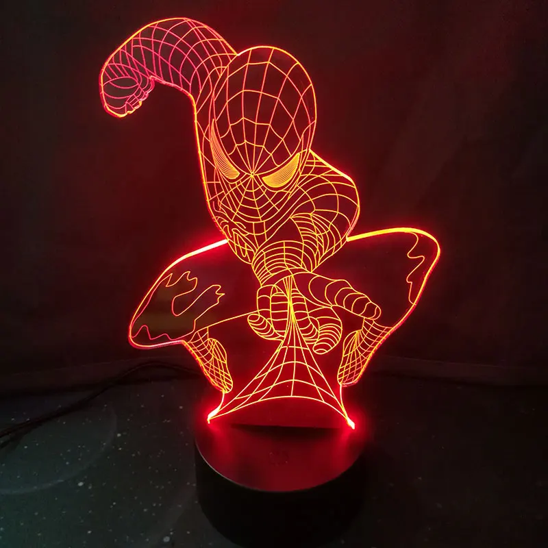 Christmas Gift Superhero Spiderman 3D Table Lamp Optical Illusion Night Light 7 Colors Changing Mood Lamp Spider Man Desk Lamp
Christmas Gift Superhero Spiderman 3D Table Lamp Optical Illusion Night Light 7 Colors Changing Mood Lamp Spider Man Desk Lamp